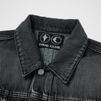 Thug Club Claw Denim Jacket in black, view 3 of 9