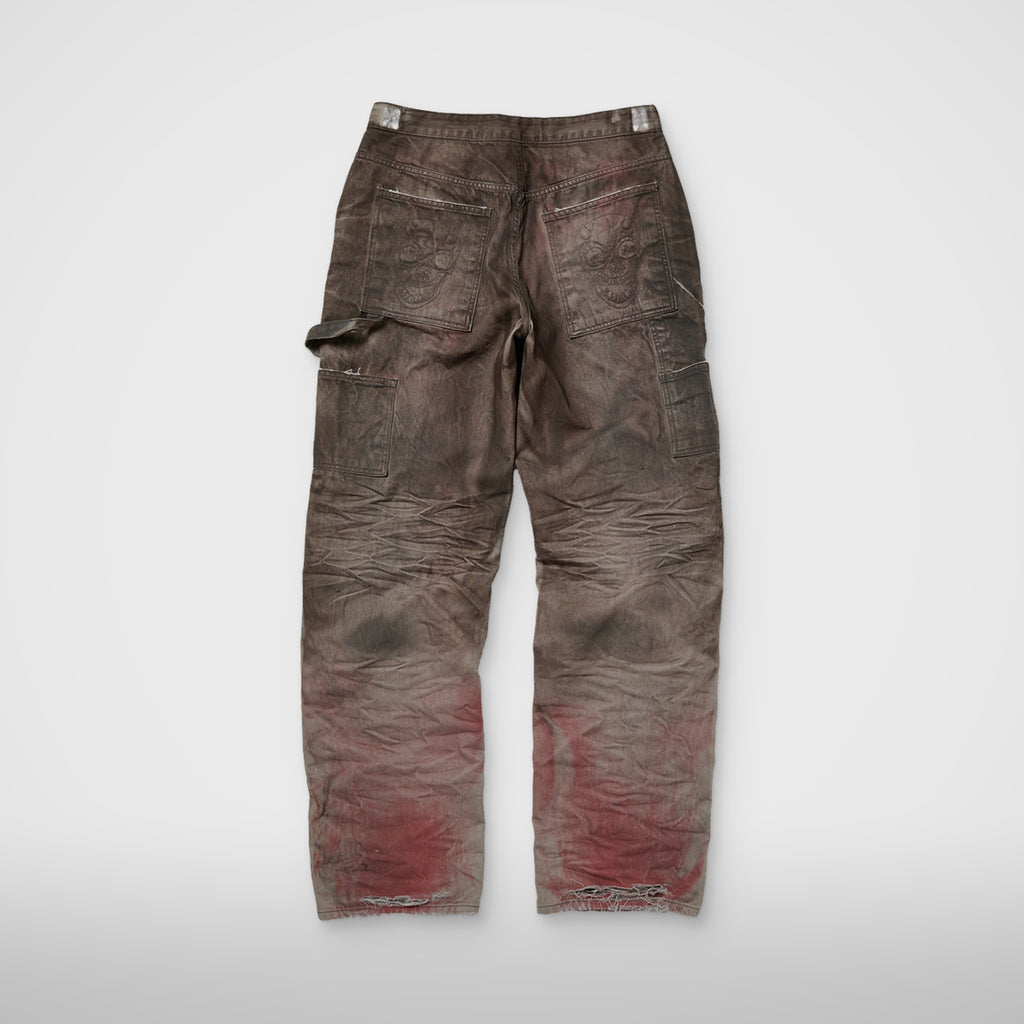 Thug Club Two Tone Washed Carpenter Pants in grey, view 2 of 8