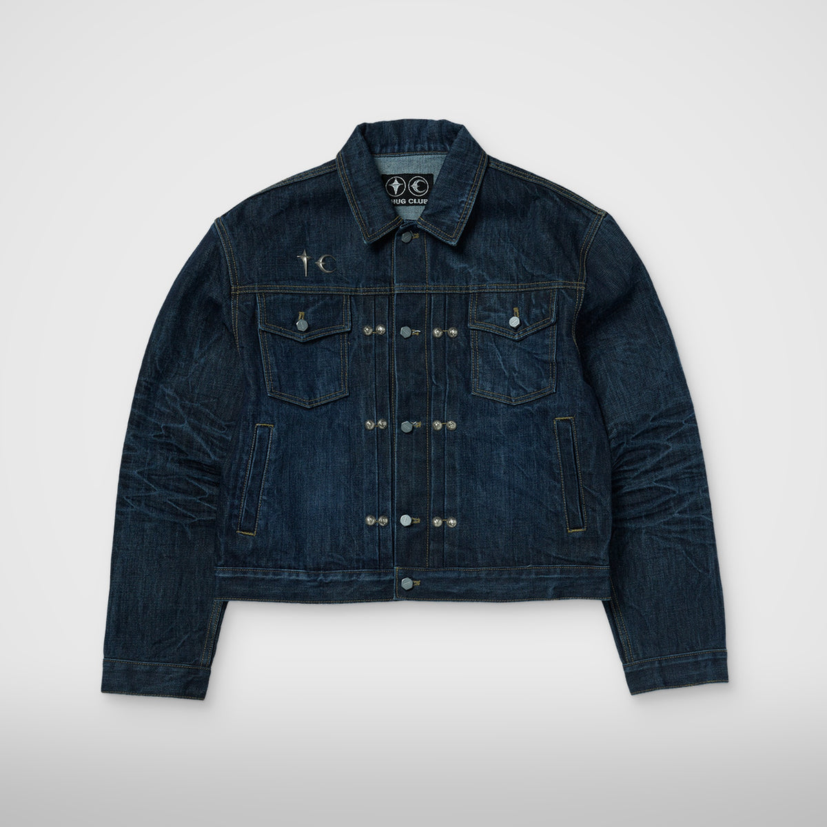 Thug Club Naval Warfare Denim Jacket in blue