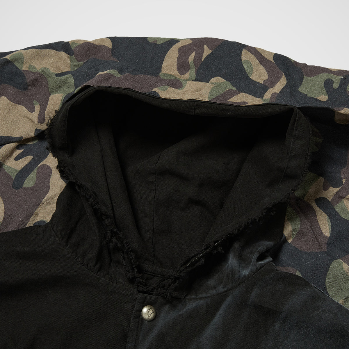 Thug Club Tainted Creed Scarf Hooded Shirt in black, view 3 of 5