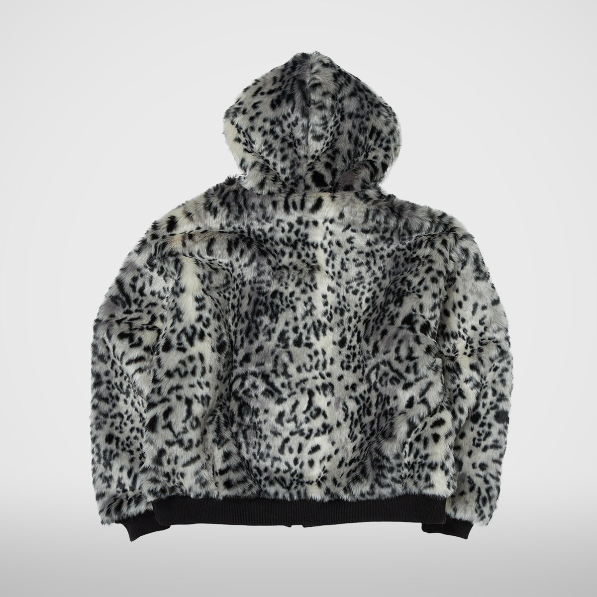Thug Club Leopard Fur Jacket in white/black, view 2 of 2