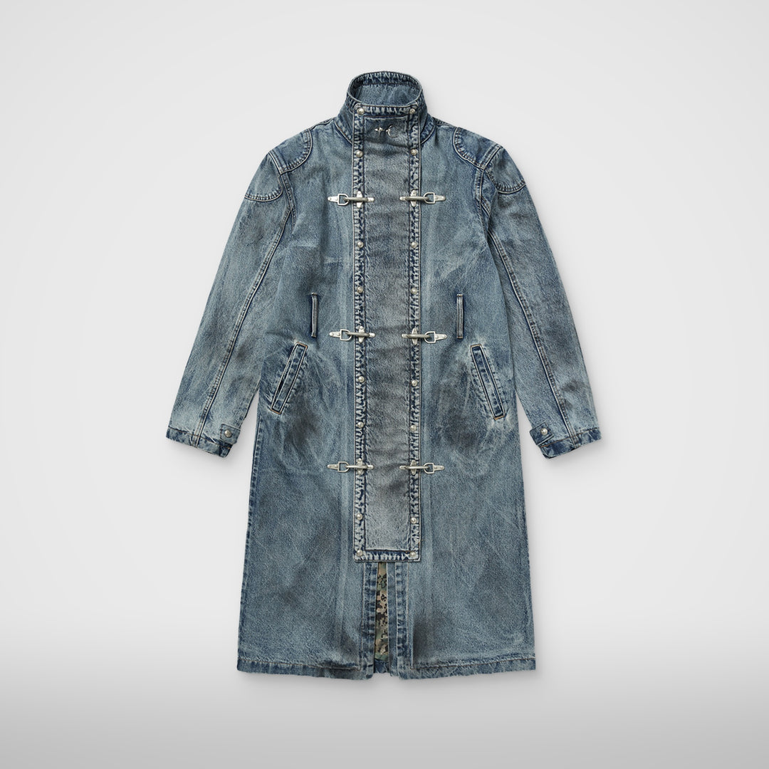 Bio Soldier Denim Trench Coat