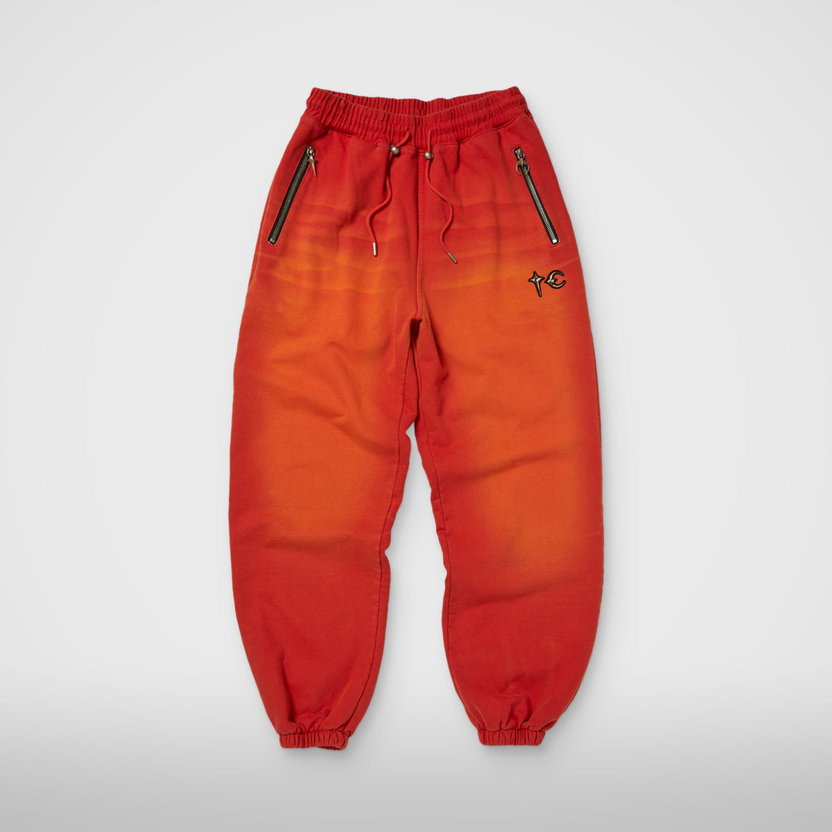Thug Club TC Two Tone Washed Jogger Pants in red, front view