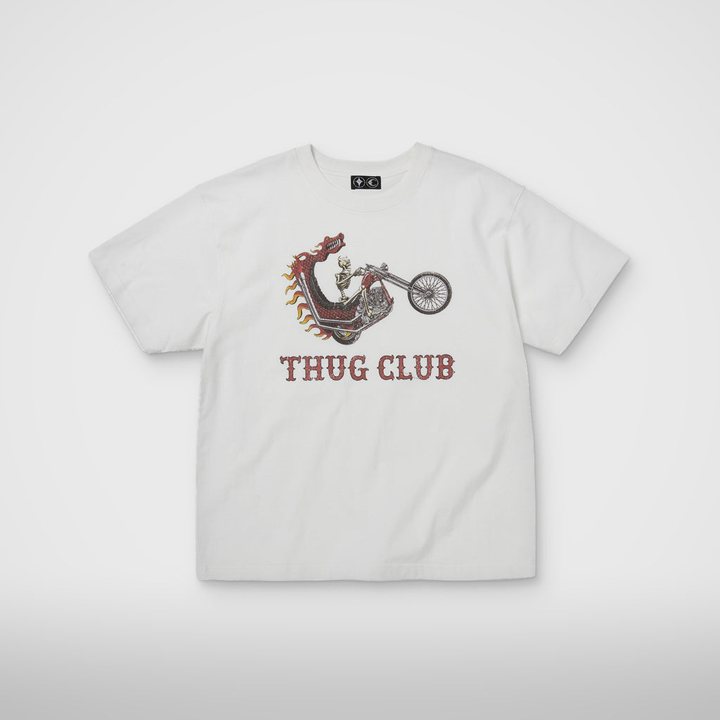 Thug Club Dragon Chopper T-Shirt in white