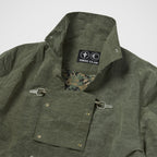 Thug Club Scarred Bio Soldier Trench Coat in khaki, view 4 of 9