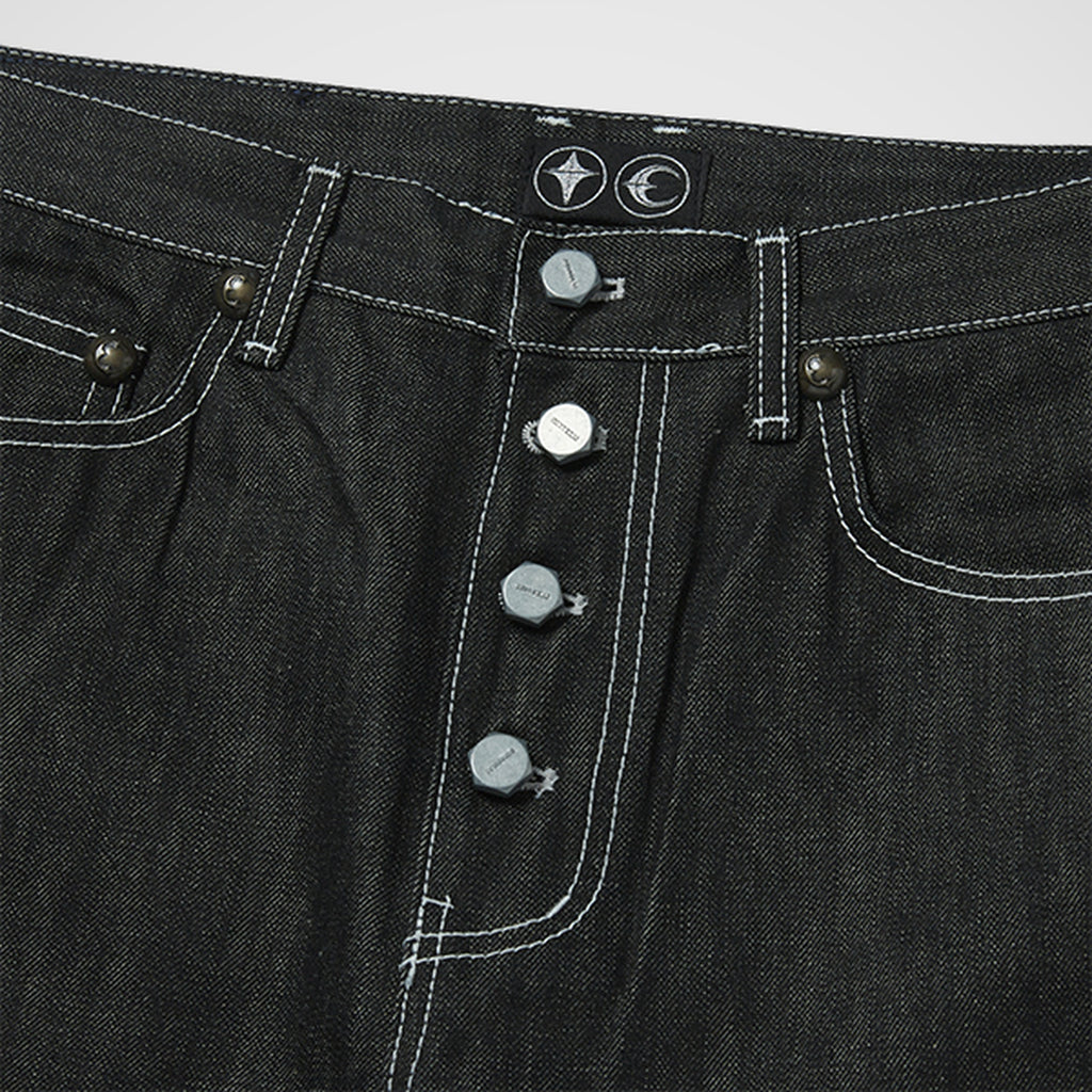 Thug Club Land Warfare Denim Pants in black, view 3 of 7