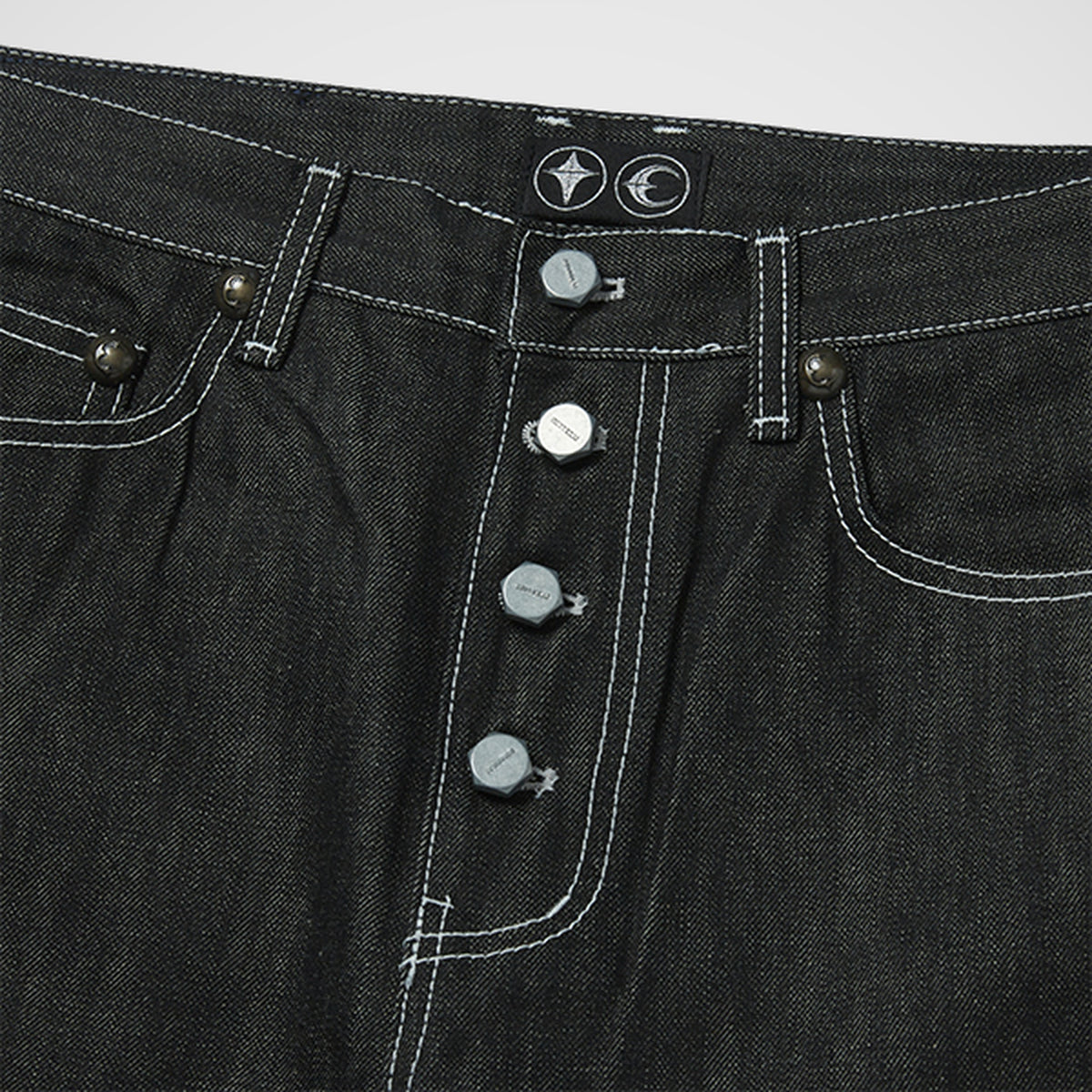 Thug Club Land Warfare Denim Pants in black, view 3 of 7