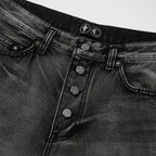 Thug Club Double Knee Damage Shorts in black, view 3 of 6