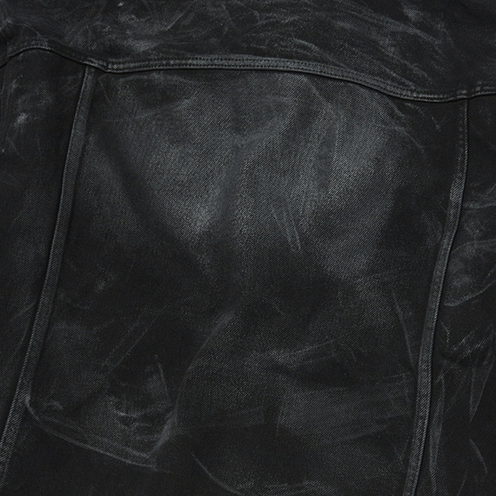 Thug Club Leave A Trace Denim Jacket in black, view 8 of 9