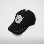 Thug Club TC Skull Cotton Cap in black, three-quarter view