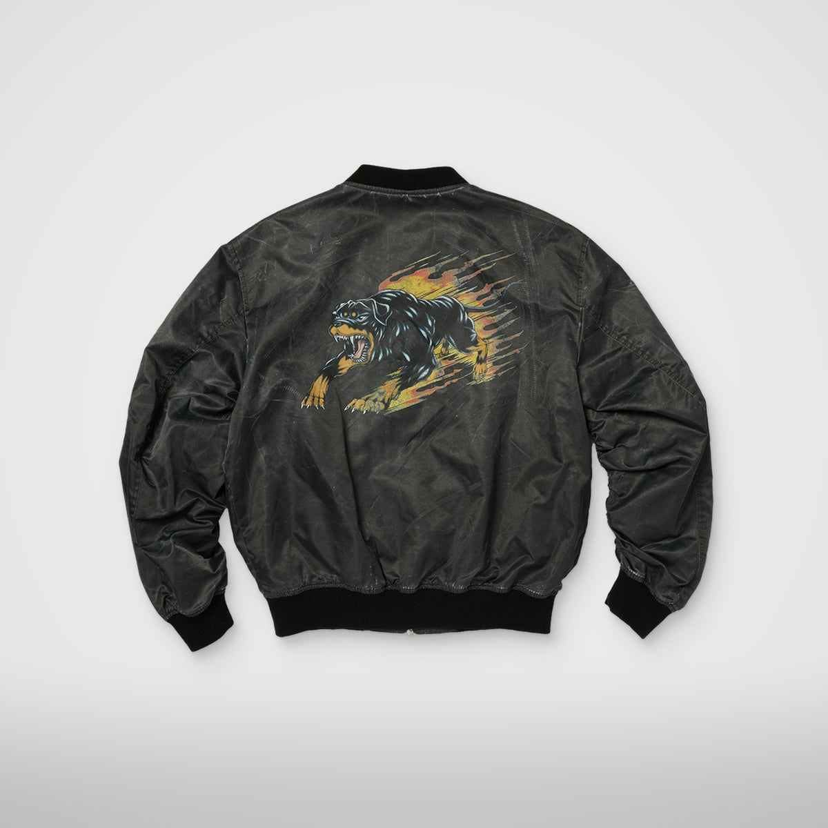 Thug Club Jamong Two Tone Washed MA-1 Jacket in black, view 2 of 4