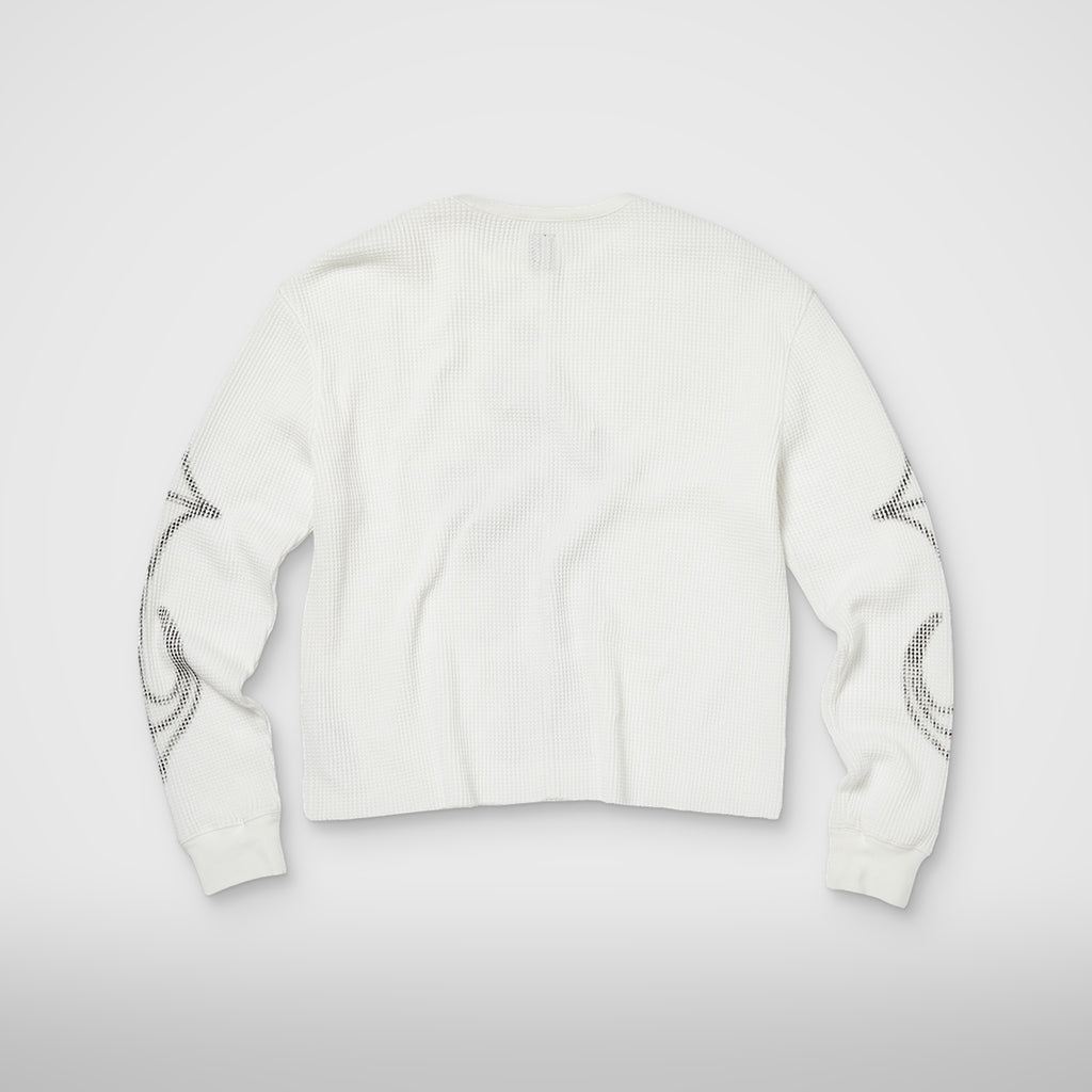 Thug Club Armed Armor Longsleeve Tee in white, view 2 of 4