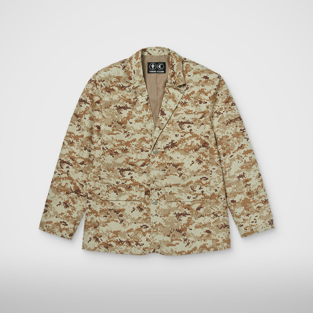 Thug Club TC Army Blazer in beige