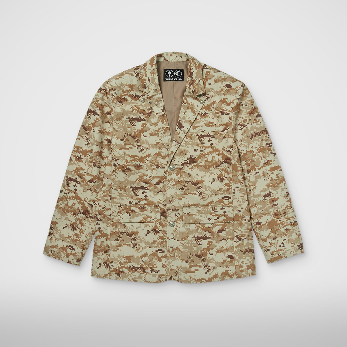 Thug Club TC Army Blazer in beige