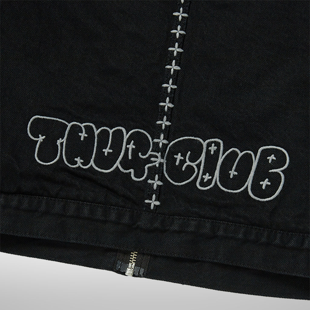 Thug Club X Stitch Eisenhower Jacket in black, view 7 of 10