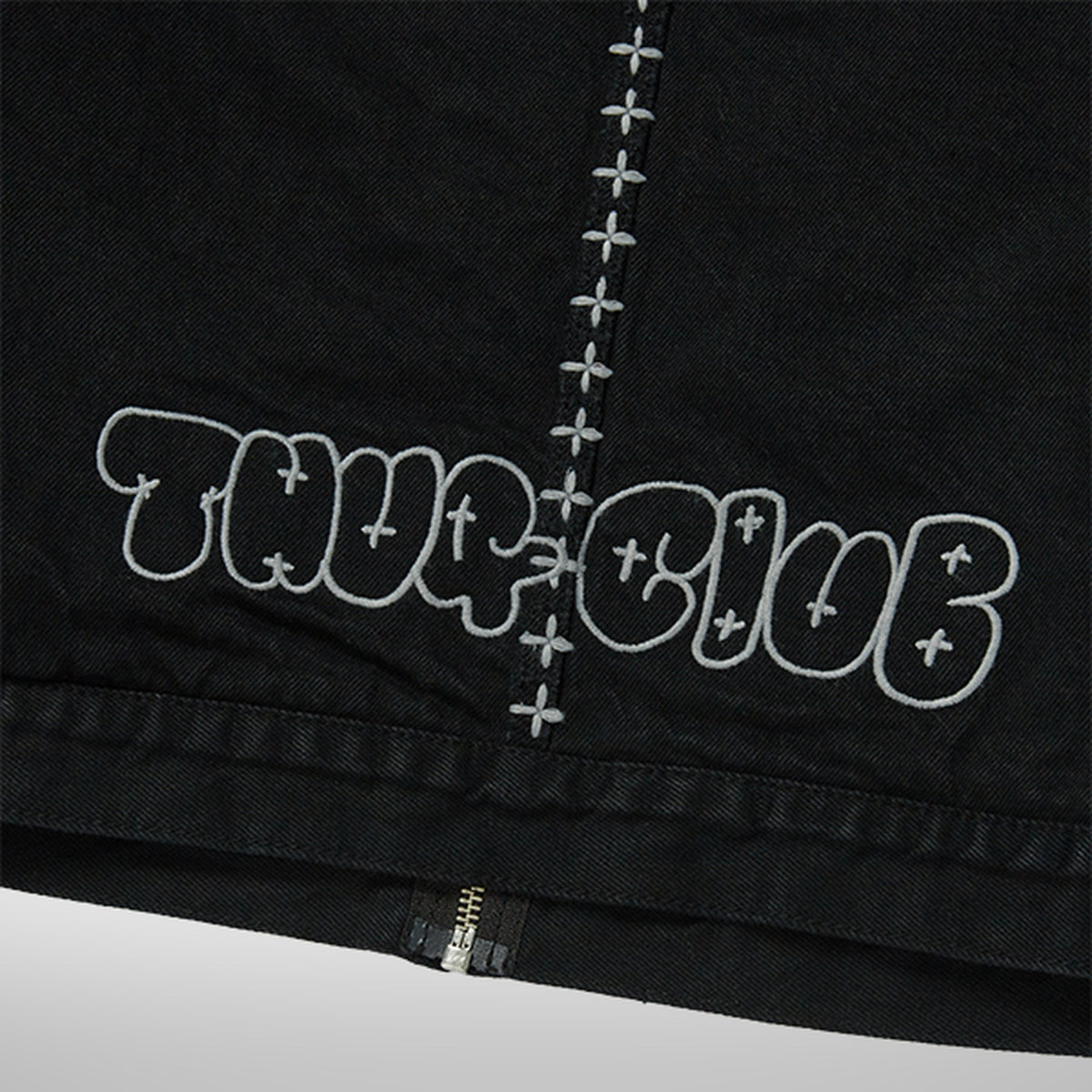 Thug Club X Stitch Eisenhower Jacket in black, view 7 of 10