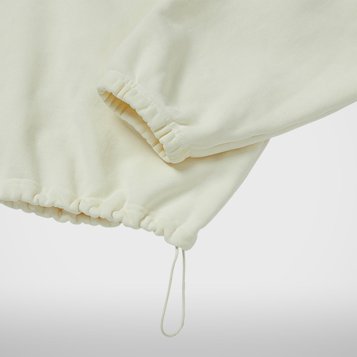 Thug Club Color Emblem Hoodie in ivory, view 6 of 6