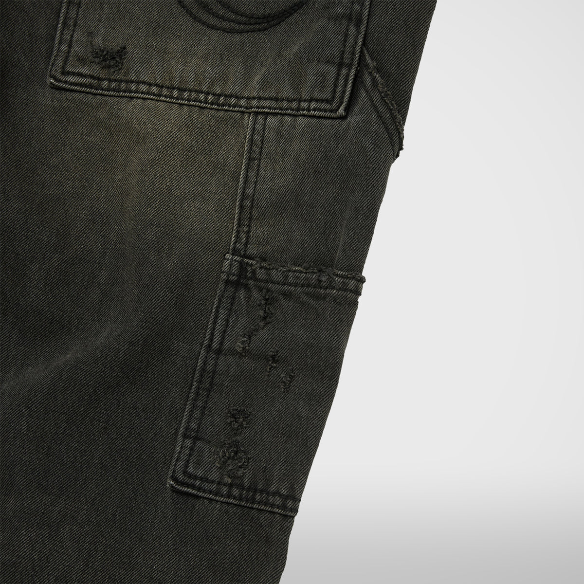 Thug Club Studed Knee Carpenter Pants in black, view 7 of 7