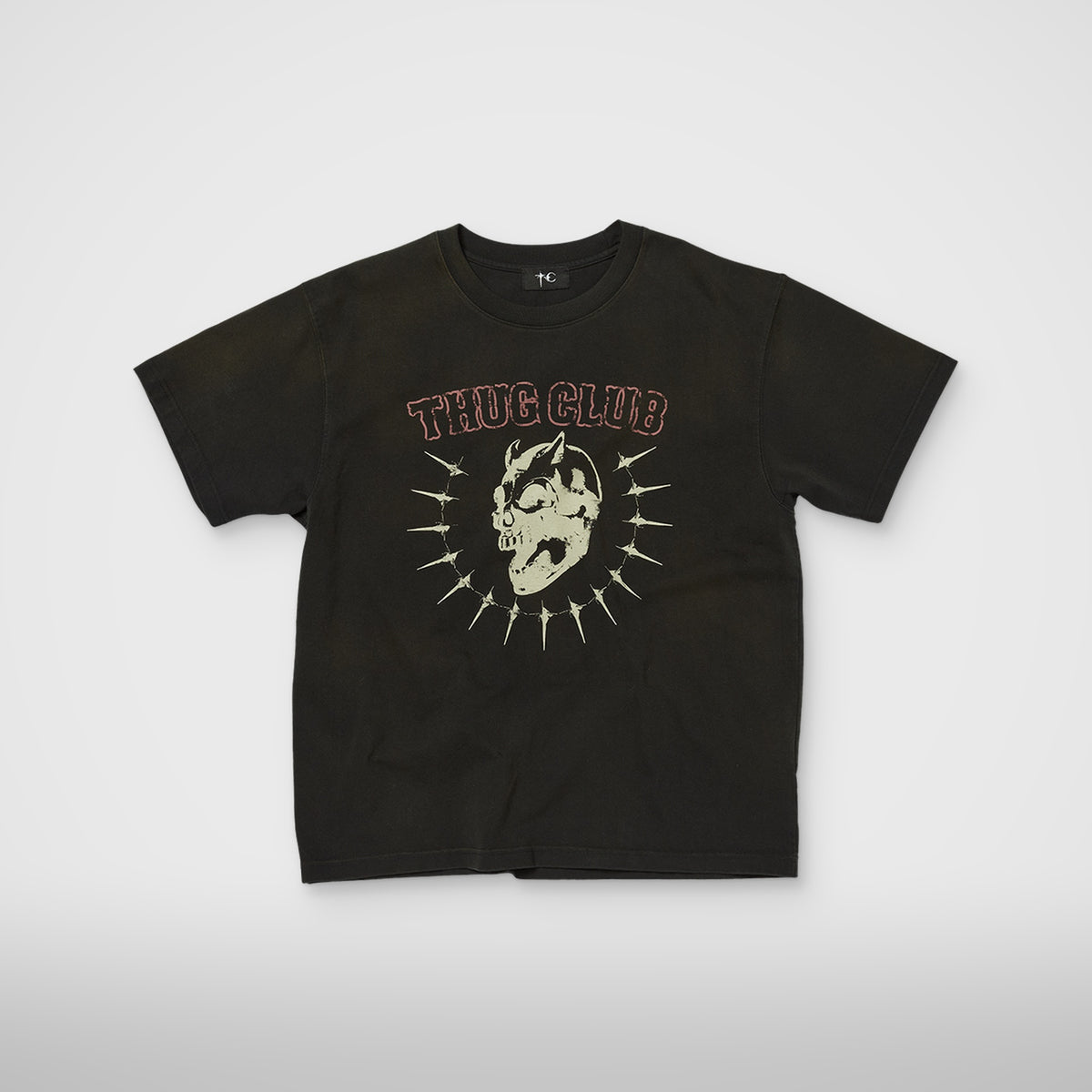Thug Club Vintage Riding Skull T-Shirt in black