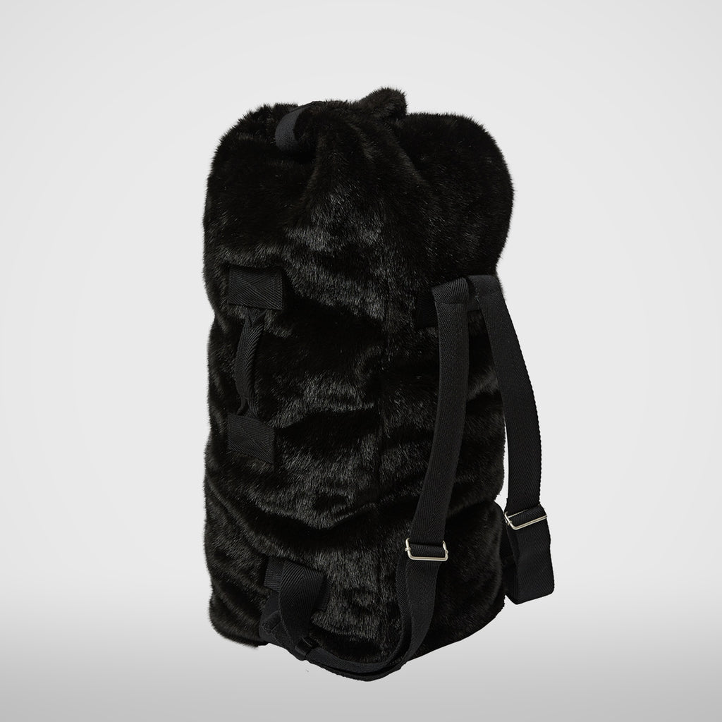 Thug Club Three Riding Skull Fur Duffle Bag in black, view 2 of 7