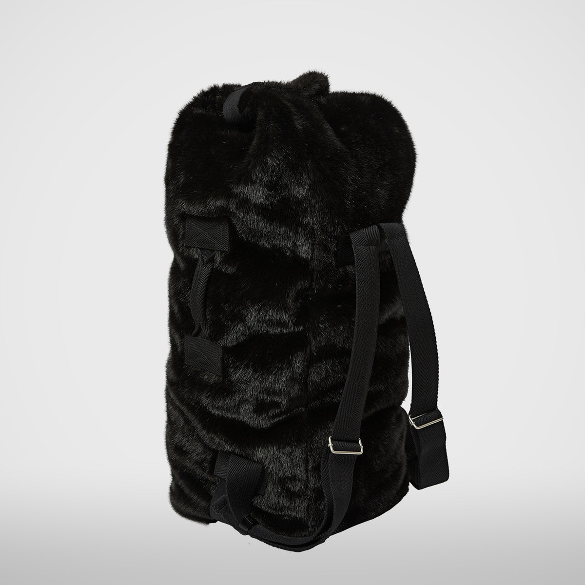 Thug Club Three Riding Skull Fur Duffle Bag in black, view 2 of 7
