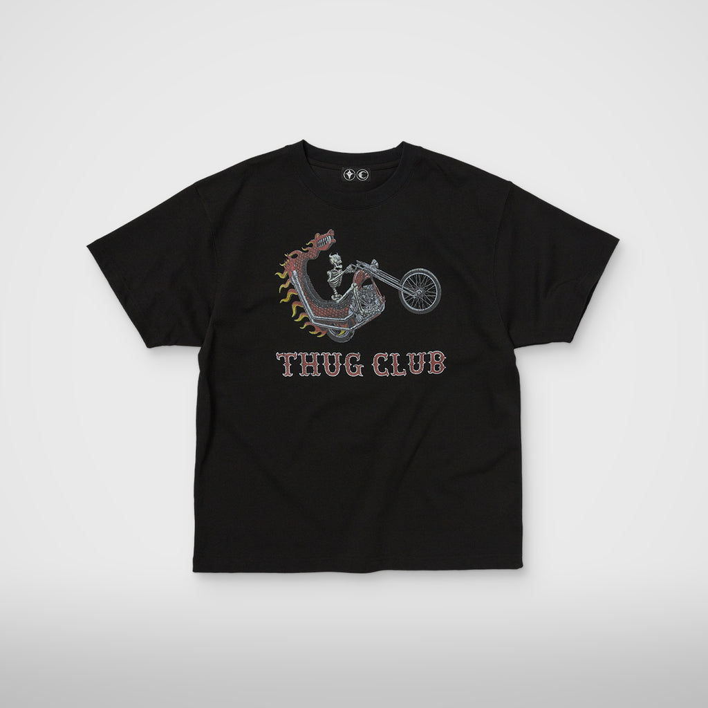 Thug Club Dragon Chopper T-Shirt in black