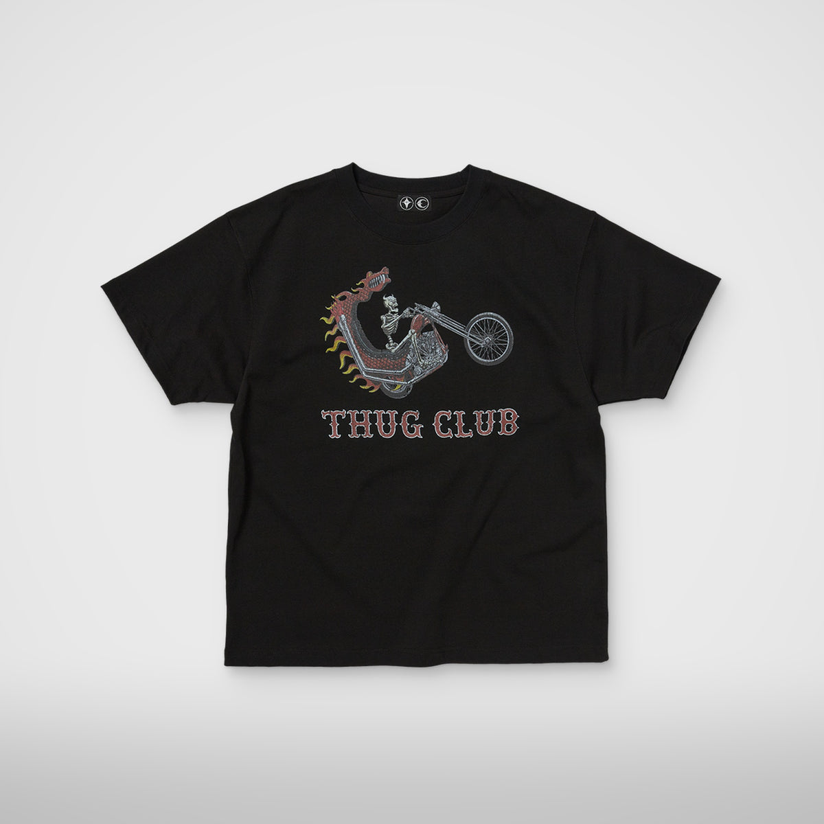 Thug Club Dragon Chopper T-Shirt in black