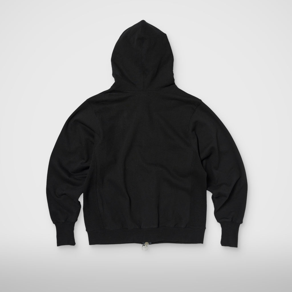 Thug Club TC Studded Line Zip-Up Hoodie in black, back view
