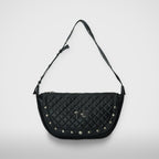 Thug Club Chopper Quilted Messenger Bag in black