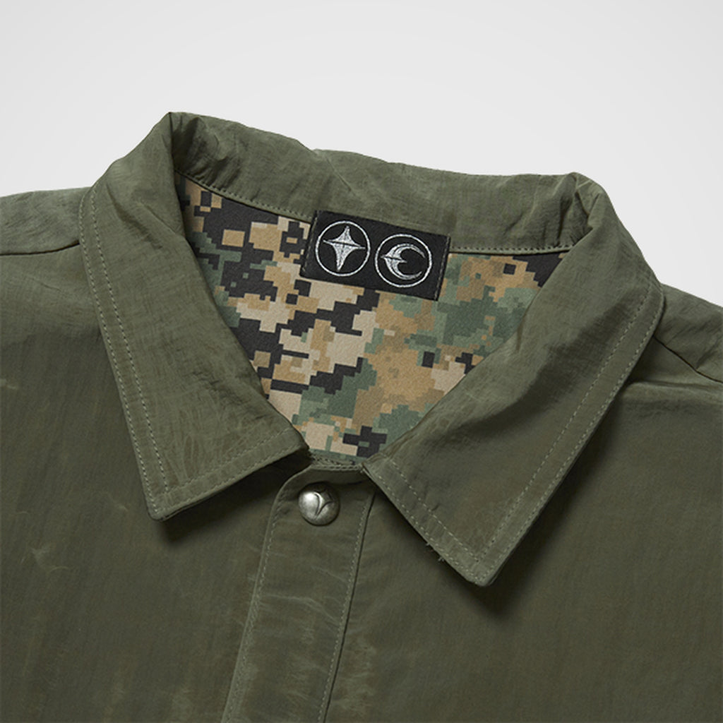 Thug Club Scarred Officer Shirt in khaki, view 3 of 7