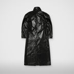Thug Club TC Leather Trigun Coat in black, back view