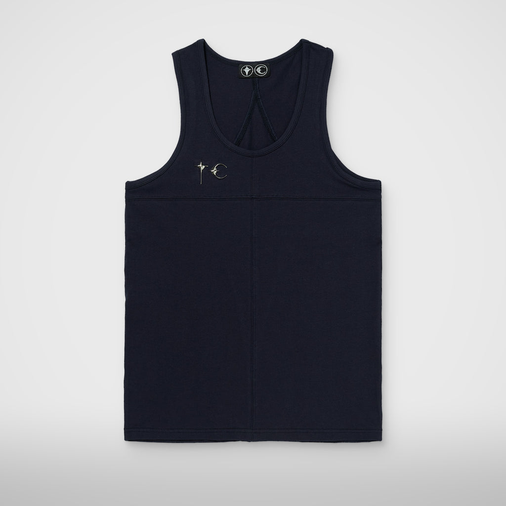 Thug Club TC Tank Top in navy, front view