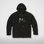 Thug Club Bulk Shoulder Waffle Hoodie in black