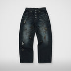 Thug Club Burn Down Denim Pants in blue