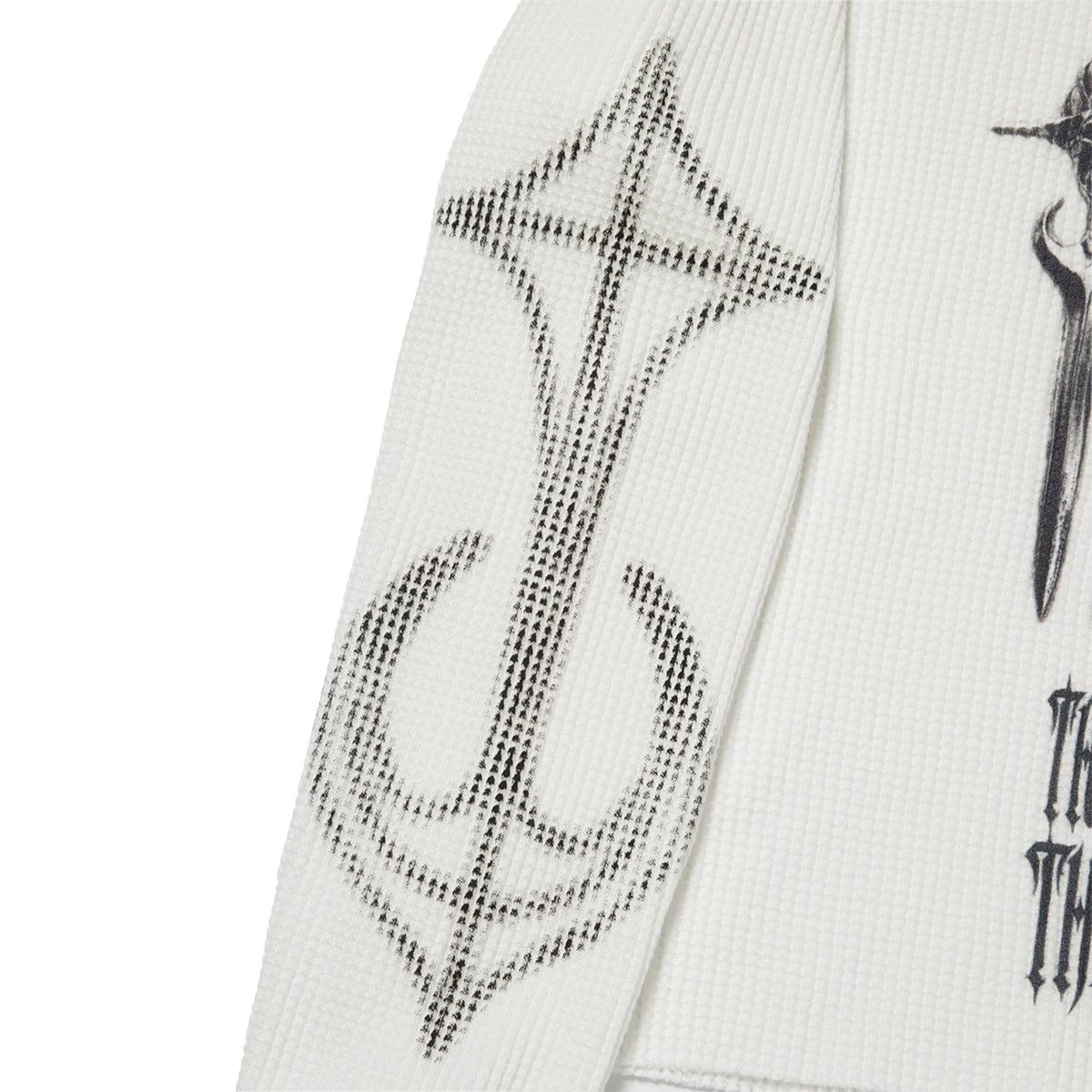 Thug Club Armed Armor Longsleeve Tee in white, view 3 of 4