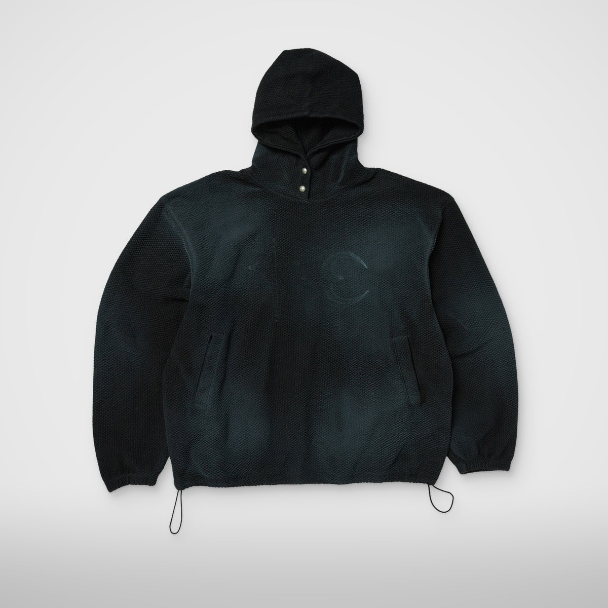Thug Club TC Sprayed Terry Hoodie in black, front view