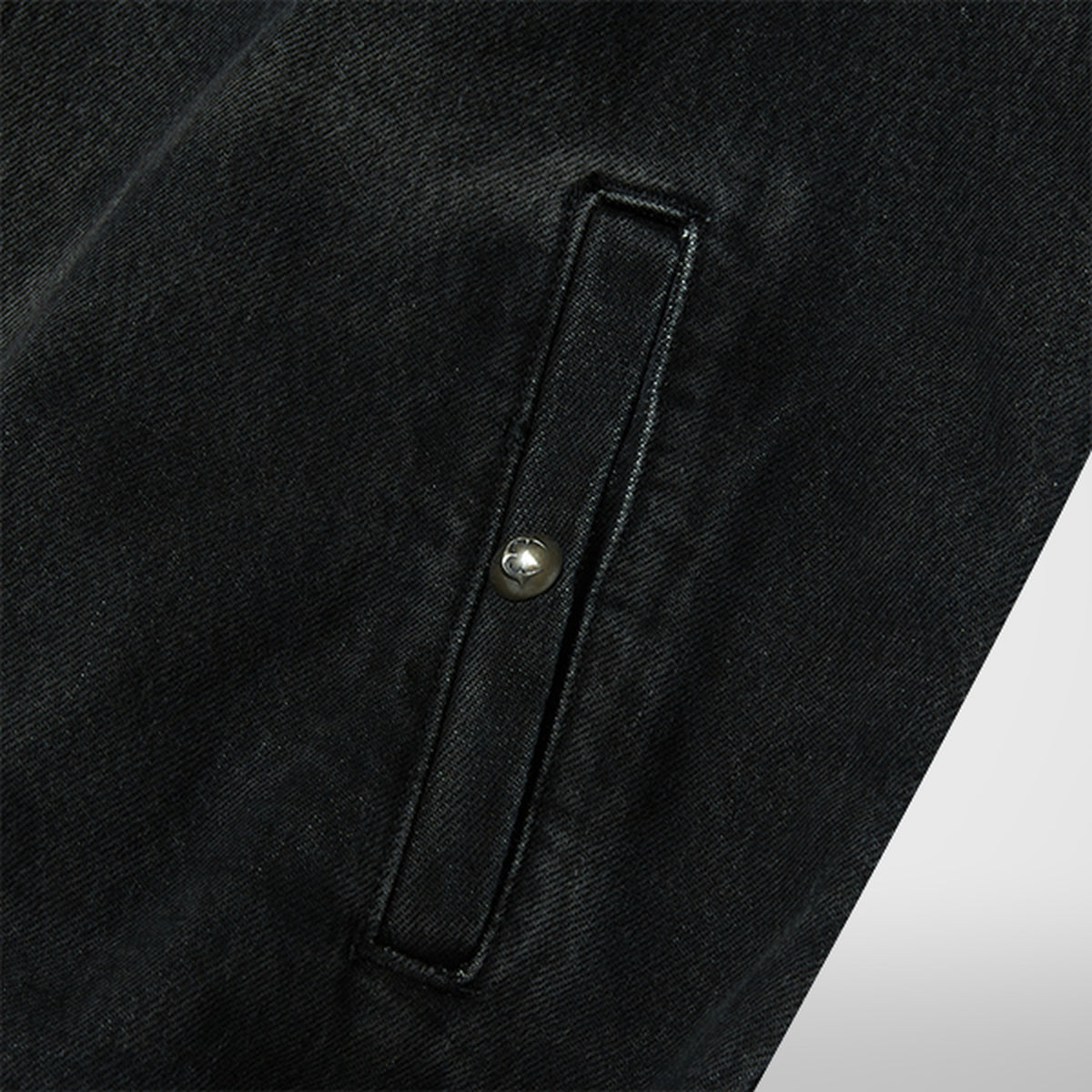 Thug Club Basic Emblem Denim Jacket in black, view 5 of 7