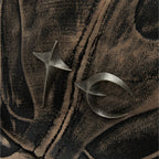 Thug Club TC Leather Chopper Cap in black, close-up detail, view 5 of 5