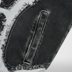 Thug Club Cave Denim Vest in blk/wht, view 6 of 10