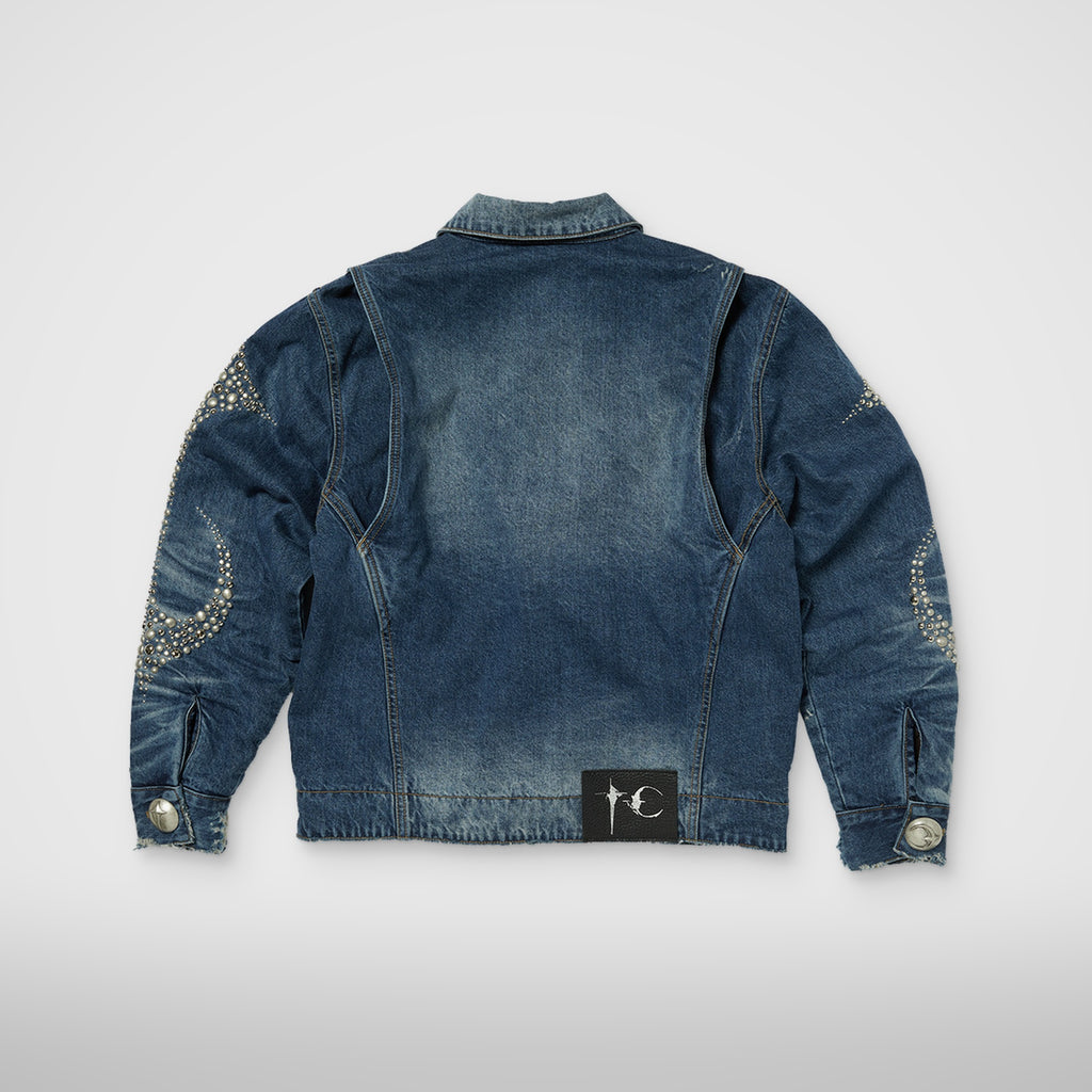 Thug Club Iron Steel Focus Denim Jacket in blue, view 2 of 4
