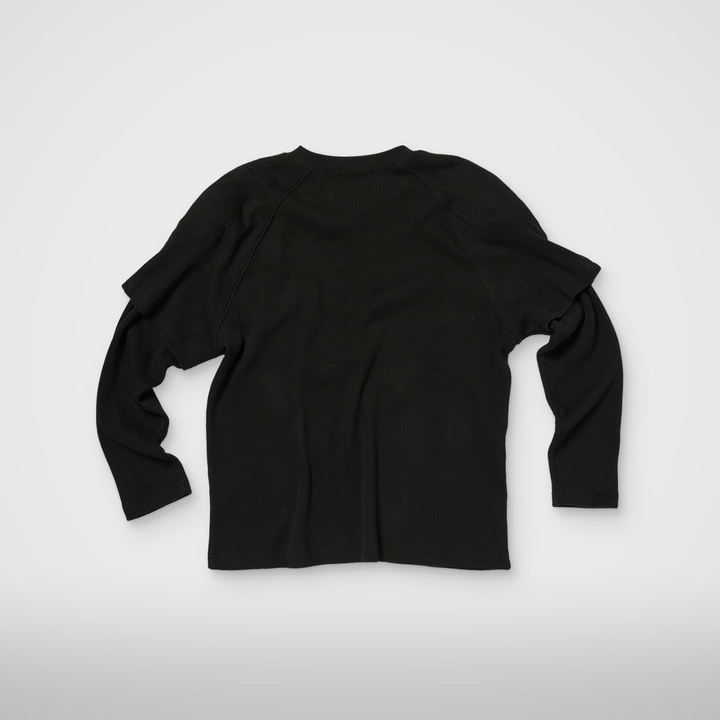 Thug Club Bulk Shoulder Three Riding Skull Layered T-Shirt in black, view 2 of 4