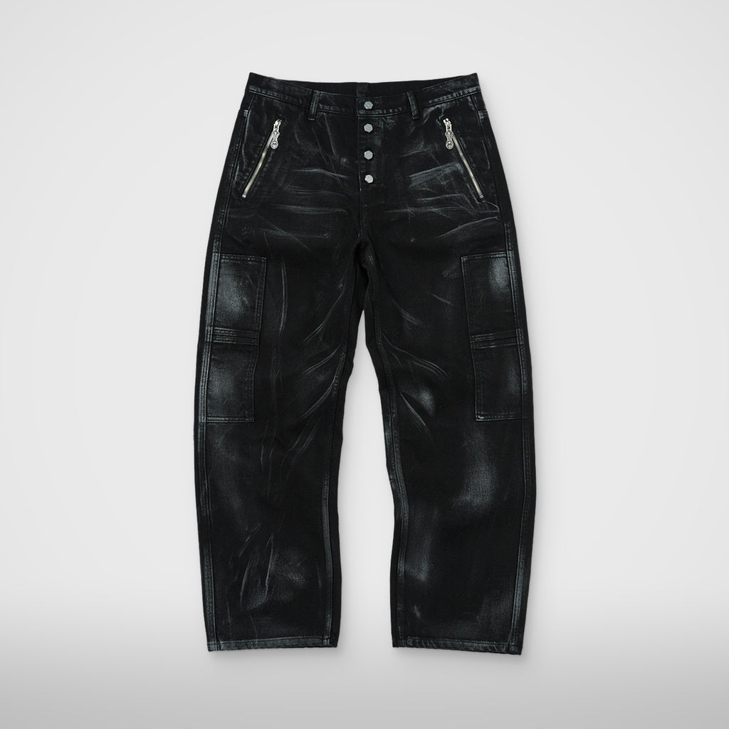 Thug Club Leave A Trace Denim Pants in black