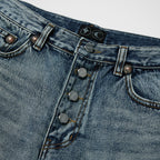 Thug Club Double Knee Damage Shorts in blue, view 3 of 6
