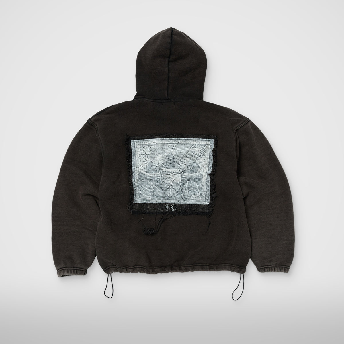 Thug Club Devil Peace Patch Hoodie in black