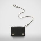 Thug Club TC Ball Chain Leather Card Case in black