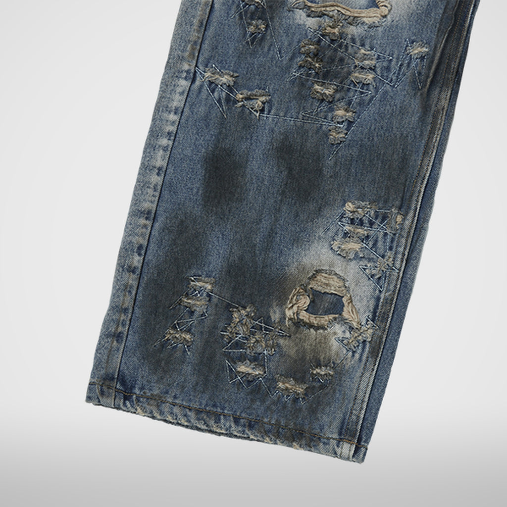 Thug Club Combat Casualty Care Denim Pants in blue, view 5 of 8