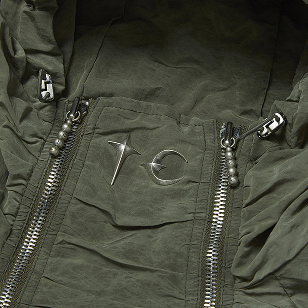 Thug Club Scarred Double Flying Bio Jacket in khaki, view 4 of 7