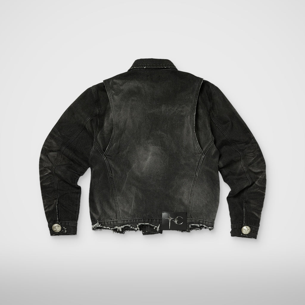 Thug Club TC Extendo Denim Jacket in black, view 2 of 5