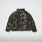 Thug Club Camo Leather Puffer Jacket