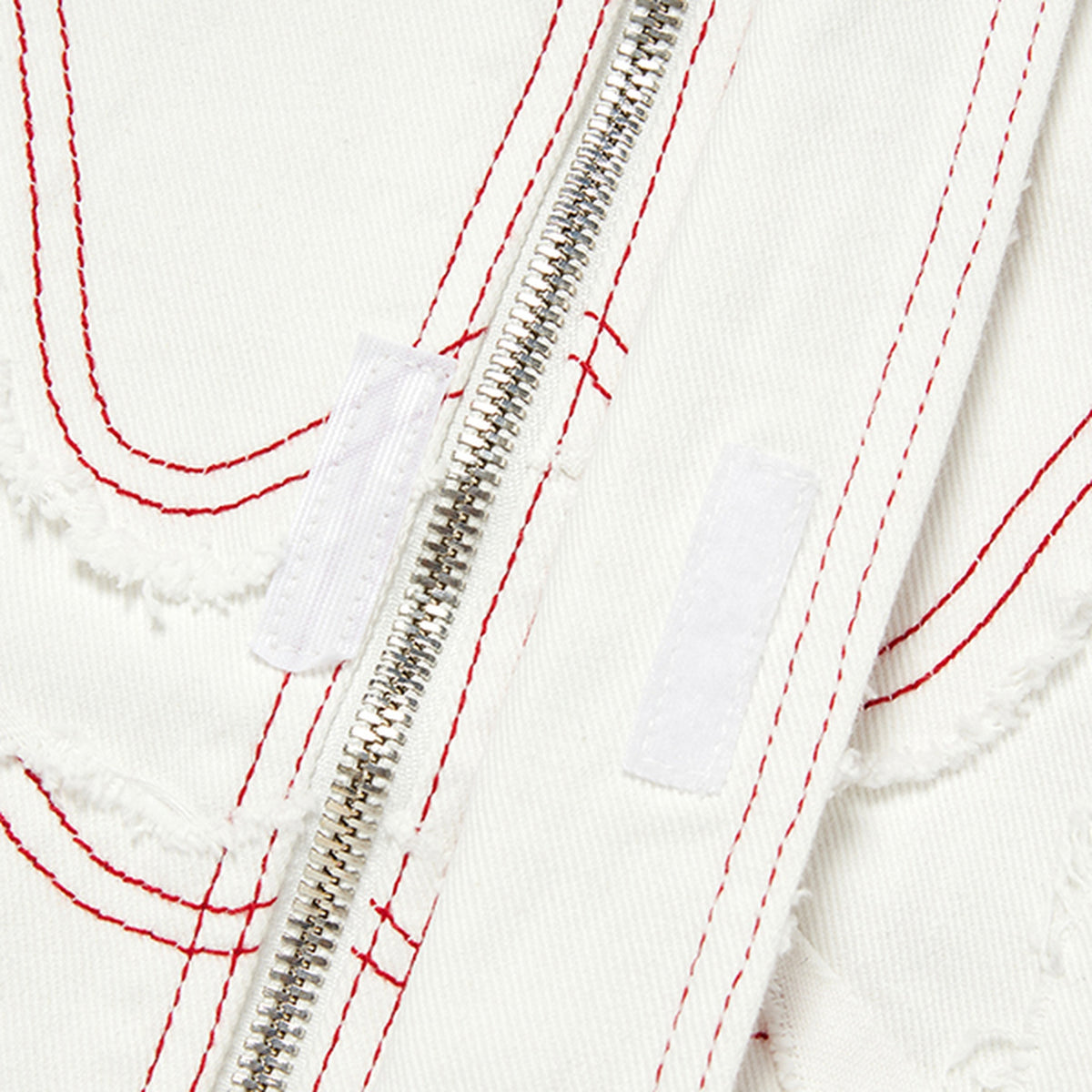 Thug Club Cave Denim Vest in white, view 4 of 10